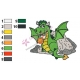Geen Dragon Kid Embroidery Design